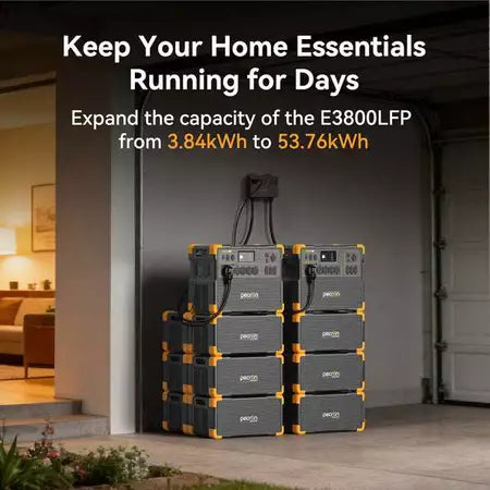Pecron EP3800-48V 3840Wh Expandable Battery แบตเสริมสำหลัก E3600LFP/E2400LFP/E1500LFP/E1000LFP Power Station