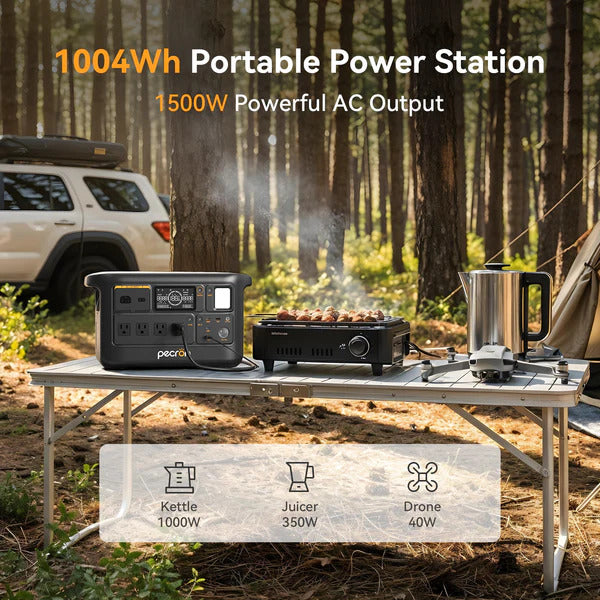 PECRON F1000LFP เครื่องปั่นไฟโซลาร์เซลล์ 1500W 960Wh