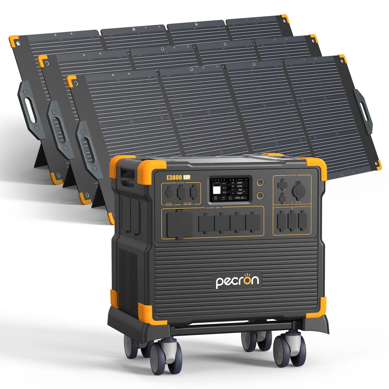 E3800LFP+แผงโซลาร์เซลล์300W*3