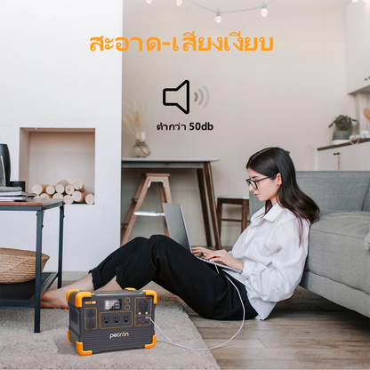 【เก็บปลายทาง】Pecron E600LFP เครื่องสำรองไฟพกพ   แคมป์ปิ้ง า1200W 614WH 192000mAh กล่องสำรองไฟฉุกเฉิน Power Box Power Station