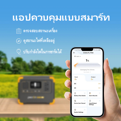 【เก็บปลายทาง】Pecron E500LFP Portable Power Station(UPS) 600W/576Wh LiFePo4 แบตสำรองพกพา แบตสำรองไฟ 220V รับประกัน2ปี