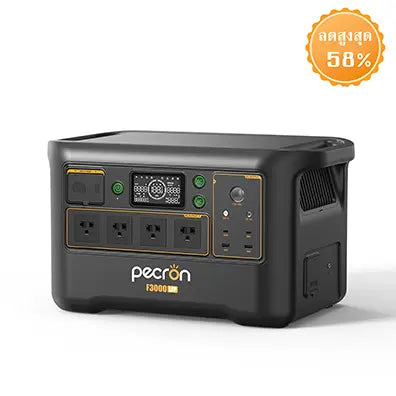 【เก็บปลายทาง】PECRON F3000LFP พาวเวอร์สเตชั่นแบบพกพา Portable Power Station  เครื่องสำรองไฟพกพา  3600W 3072Wh พาวเวอร์สเตชั่นแบบพกพา