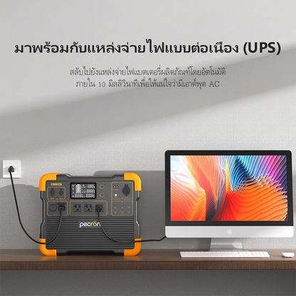 【เก็บเงินปลายทาง】Pecron รุ่นE1500LFP เครื่องสำรองไฟพกพา Power Station 2200W1536WHSolar Powerbox แบตเตอรี่สำรองพกพา แหล่งจ่ายไฟฉุกเฉิน สำหรับแคมป์ปิ้ง ฉุกเฉินบ้าน