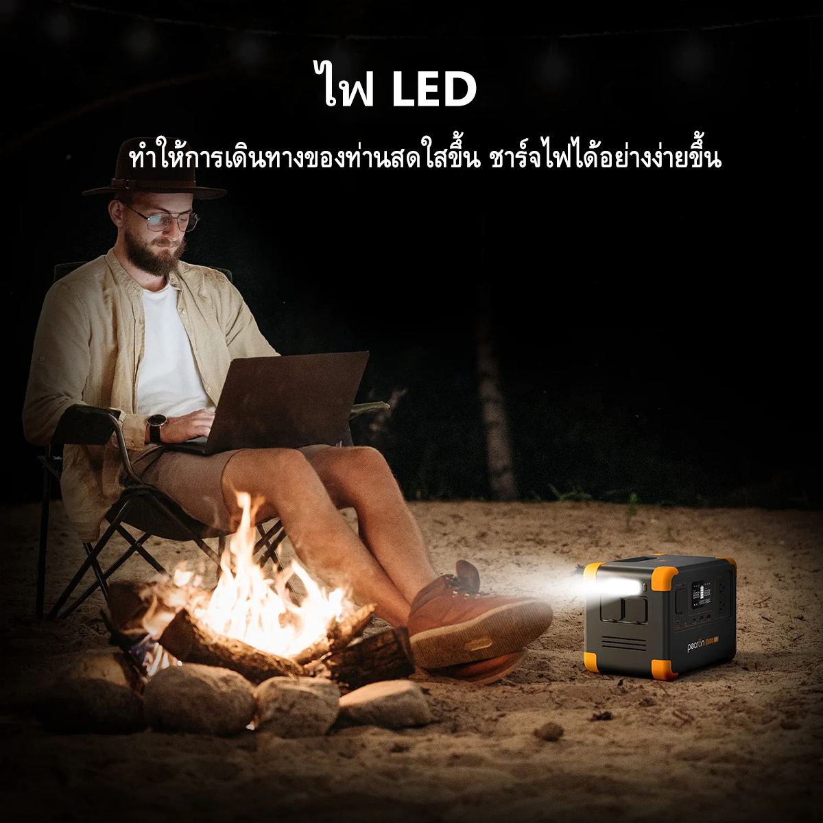 【เก็บปลายทาง】Pecron E500LFP Portable Power Station(UPS) 600W/576Wh LiFePo4 แบตสำรองพกพา แบตสำรองไฟ 220V รับประกัน2ปี