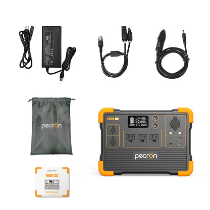 【เก็บปลายทาง】Pecron E600LFP เครื่องสำรองไฟพกพ   แคมป์ปิ้ง า1200W 614WH 192000mAh กล่องสำรองไฟฉุกเฉิน Power Box Power Station