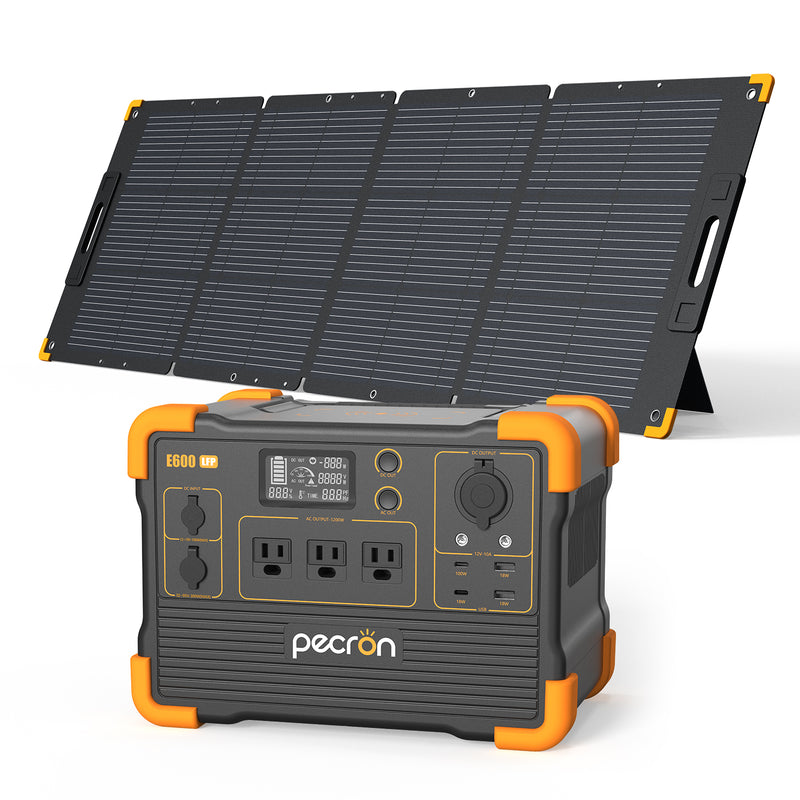 【เก็บปลายทาง】Pecron E600LFP เครื่องสำรองไฟพกพ   แคมป์ปิ้ง า1200W 614WH 192000mAh กล่องสำรองไฟฉุกเฉิน Power Box Power Station