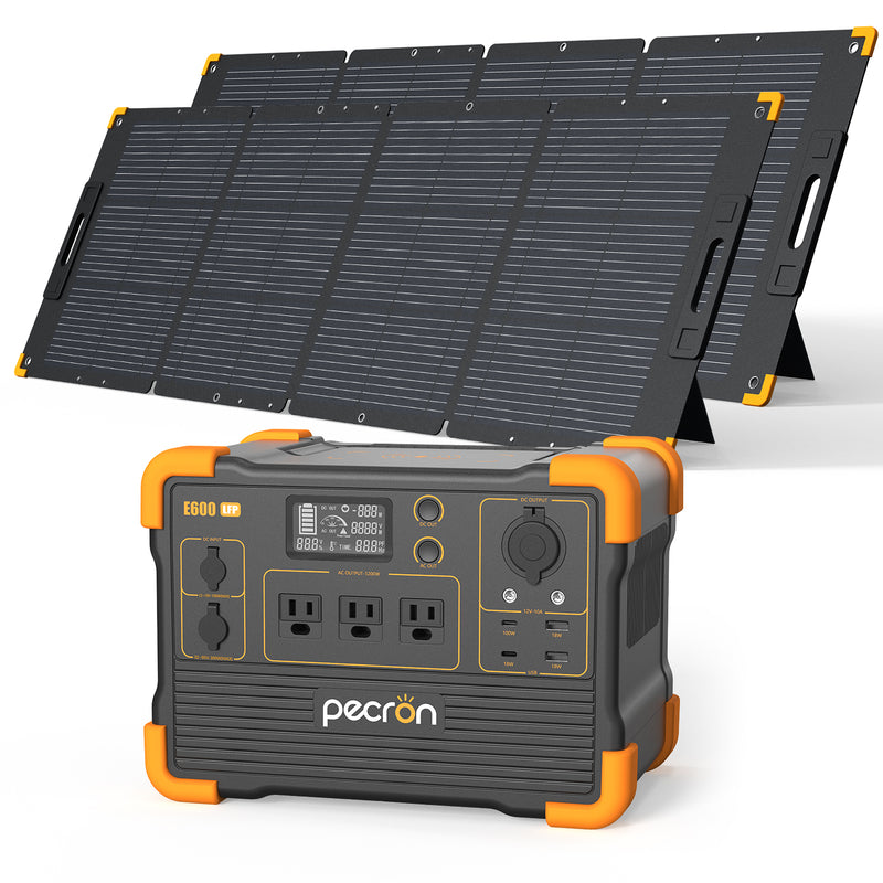 【เก็บปลายทาง】Pecron E600LFP เครื่องสำรองไฟพกพ   แคมป์ปิ้ง า1200W 614WH 192000mAh กล่องสำรองไฟฉุกเฉิน Power Box Power Station