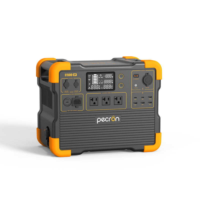 【เก็บเงินปลายทาง】Pecron รุ่นE1500LFP เครื่องสำรองไฟพกพา Power Station 2200W1536WHSolar Powerbox แบตเตอรี่สำรองพกพา แหล่งจ่ายไฟฉุกเฉิน สำหรับแคมป์ปิ้ง ฉุกเฉินบ้าน