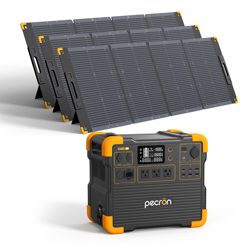 E2400LFP+แผงโซล่าเซลล์ 200W*3