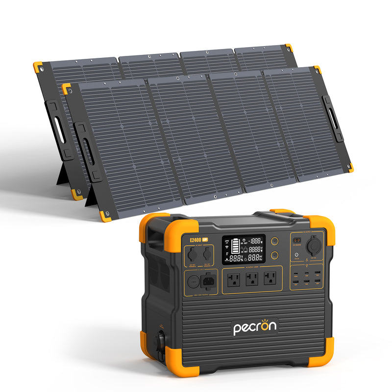 E2400LFP+แผงโซล่าเซลล์ 200W*2