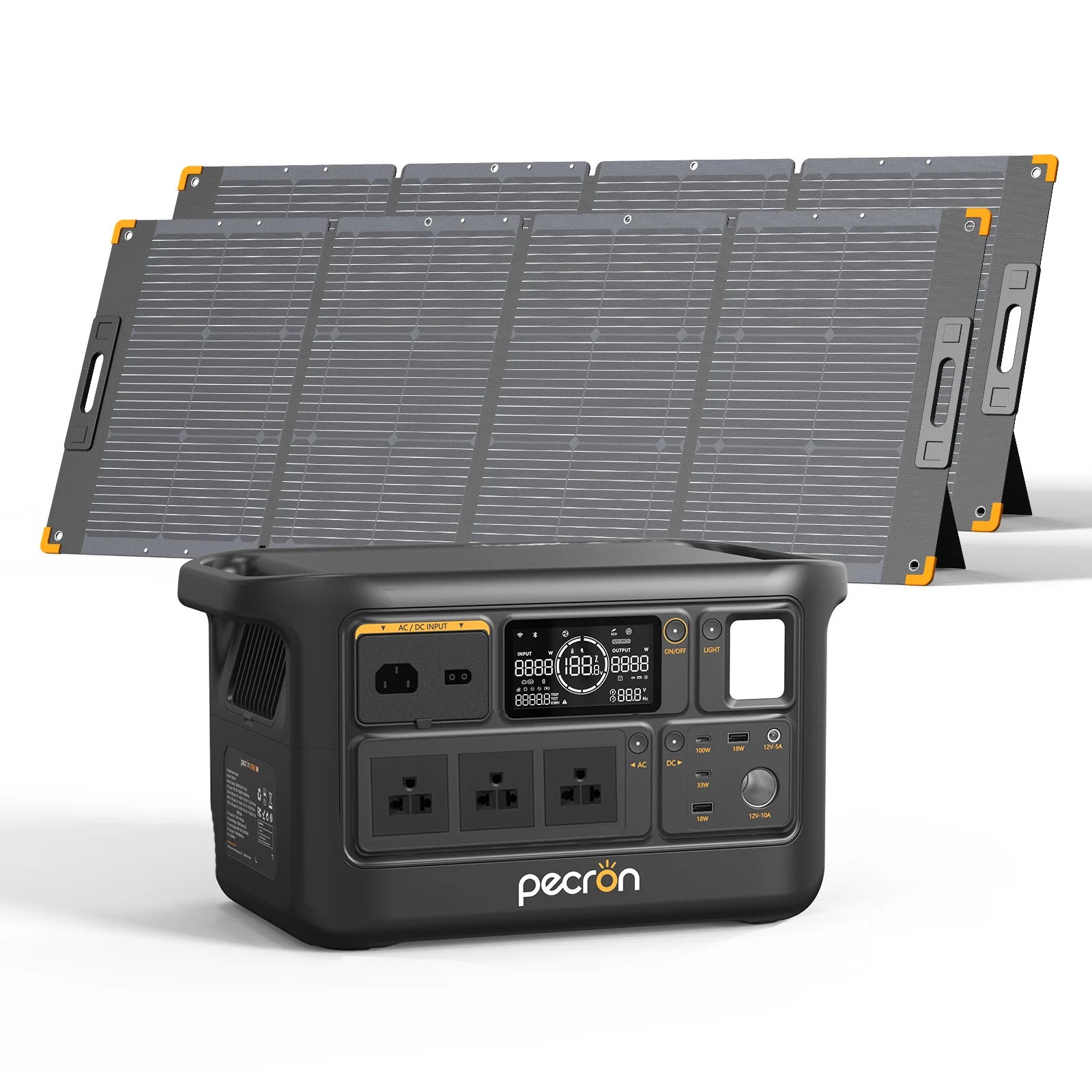 PECRON F1000LFP เครื่องปั่นไฟโซลาร์เซลล์ 1500W 960Wh