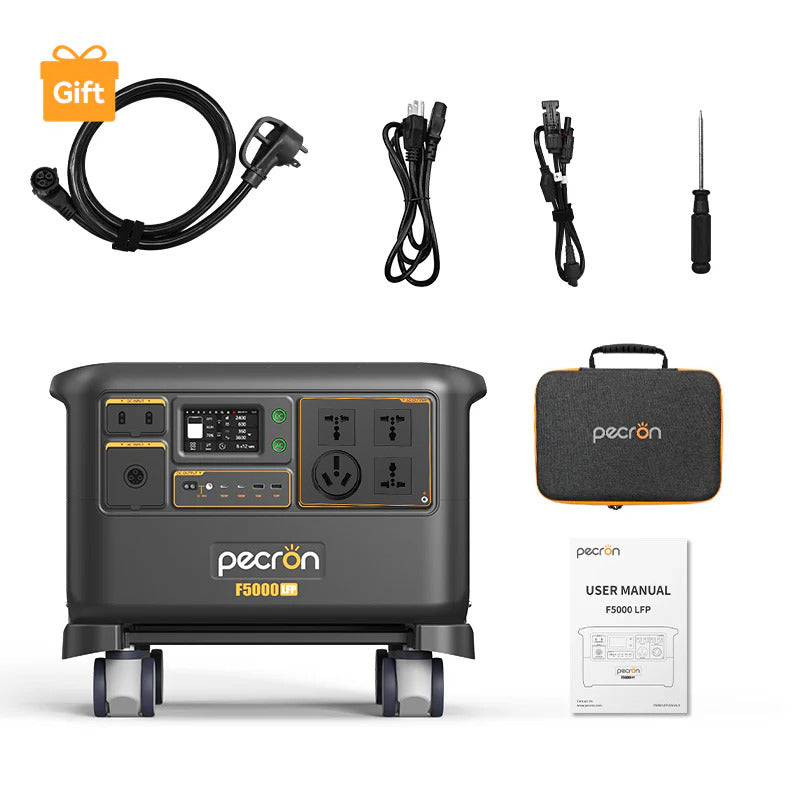 【PRE-ORDER】PECRON F5000LFP Portable Power Station 7200W 5120Wh การชาร์จเร็วสำหรับกรณีฉุกเฉิน ไฟดับ และการตั้งแคมป์