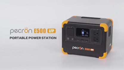 【เก็บปลายทาง】Pecron E500LFP Portable Power Station(UPS) 600W/576Wh LiFePo4 แบตสำรองพกพา แบตสำรองไฟ 220V รับประกัน2ปี